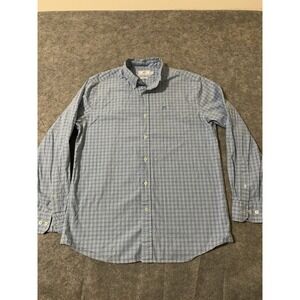Southern Tide Classic Fit Plaid Button Down Shirt (Men's M Blue